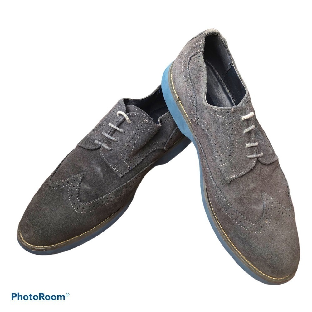 Joseph Abboud grey and blue suede 13